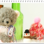 ami bear4号＆ミニ雪だるま♪