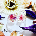 《押し花アクセサリー》《オルゴナイト》レジンリング