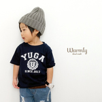 再販4＊名前入り★アメカジＴシャツ〔ネイビー〕／出産祝い／誕生日／プレゼント