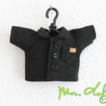 オビツ11 ポケット付き半袖シャツ：ブラック