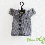 オビツ11 ロングシャツ：チェック(ブラック)
