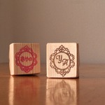 【オーダー承ります。】2×3cm　お名前ドイリーはんこ