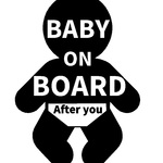 BABY ON BOARD　文字ステッカー　ver.5