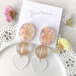 statice bouquet oval ＊ ピアス/イヤリング