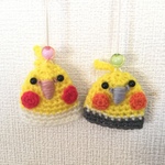 ぴーちぽさま♡専用ページ: オカメインコちゃん キーホルダー（ルチノー＆ノーマル）