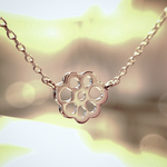 Silver necklace 花蓮根