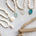 【SALE】beachy kinda girl #４［シーグラスと貝殻のチョーカー］