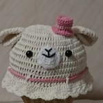 ♡poron0613様専用♡飾り帽子を付けた可愛いひつじさんの帽子です♪爽やかコットン糸を使用しています！《送料無料》ベビー帽子・キッズ帽子・コットン帽子・オーダー帽子・羊帽子