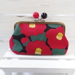 受注生産　がまぐちポーチ　椿