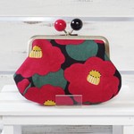 再販　受注生産　がまぐちポーチ　椿