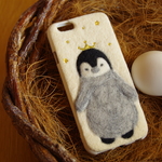 ペンギン×王冠×アイフォンケース
