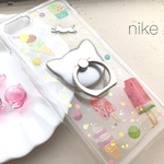 アイスクリーム ねこ ~夏猫 スマホケース iPhone7/6/7plus 全機種対応 iPhoneケース