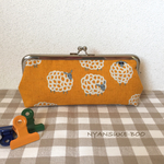 まんまる羊さん♪がま口ペンケース～オレンジイエロー～