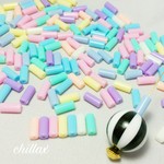 Mix70個セット(35ペア)●チューブ型アクリルビーズ●パステルカラー
