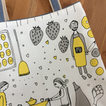 【new】縦長ぽってりお買い物バッグ＊春の日
