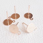 【再2】皿付ピアス 8mm カン付/ゴールド 10個