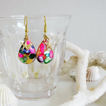 ☆送料無料☆さざれ石カラフルしずくピアス（ヒトデチャーム）