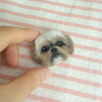 ♡シーズーの顔ブローチ♡