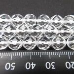【64面カット】/天然水晶/size(8㎜玉)/1set(10玉)/No.4128-A/純粋と浄化を象徴する万能パワーストーン ４月の誕生石です