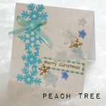 クリスマス・雪の結晶のカード