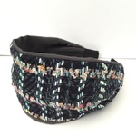 LINTON TWEED♡パステルチェックツィード♡カチューシャ♡幅広