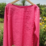 さわやか！リネンボートネック型シャツ