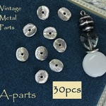 送料無料 ★ Petit Metal wave シルバー 30pcs  1２-I