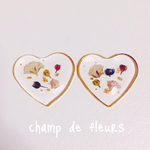 colorfulなお花*金箔ピアス