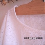 綿レース　サークルレース×花　ドルマンブラウス　ホワイト　フリー　RickRack