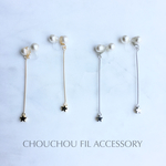 pearl&swing star earring