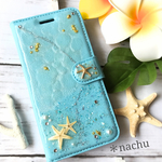 人気♡海のiPhone7手帳型ケース＊ブルー