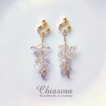 天然石  藤の花イヤリングorピアス