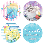 〔送料無料〕　Seacafeシリーズ　缶バッジ　マグネット　3個セット