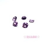 【ピンクアメジストAAA】穴なしブリリアントカット　6mm　1個　ハンドメイド素材