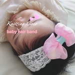 【ピンク&パープル】セット★ベビーヘアバンド☆透け感がcuteなリボン