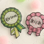 お名前入りロゼットブローチ/入園入学祝いに