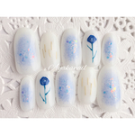 ブルー♡薔薇チークネイル