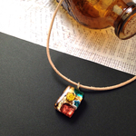 【限定品！】ムラーノグラス(ベネチアングラス)金箔×黄色の小花