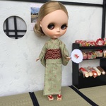 ネオブライス用浴衣　なでしこ