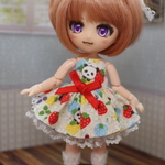 Bパンダ柄白系ワンピ2点セット