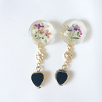 heart×flower rétro pierce