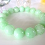 ★希少★月のパワー★月の雫の石★高品質ＡＡＡ★☆天然グリーンムーンストーン♪　★大珠１２ｍｍ★　☆１７ｃｍ☆