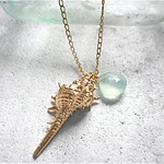 Murex Seashell with Chalcedony 