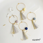 クラゲ ダンス ❁︎ さんかく ❁︎ イヤリング / ピアス タッセル