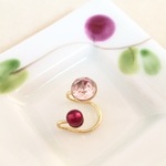 🌸ヴィンテージローズ ツインイヤーカフ(スワロ)