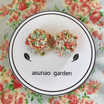 ＊mint rose＊ブーケのような耳かざり