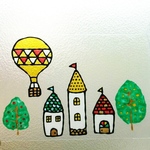 ガラス絵の具 北欧 シール