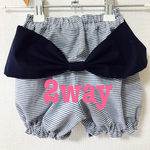 2wayネイビーリボン☆かぼちゃ☆ガウチョ