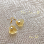 新色【パステルイエロー size M】ゆれる貝殻パールピアス