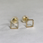 Square frame pierce / K18 Yellow gold